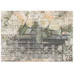 Load image into Gallery viewer, White Fleur X-Large Redesign with Prima Transfer - white flowers, lace and wooden fence panels
