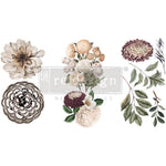 Load image into Gallery viewer, Natural Flora Redesign with Prima Small Transfer - peach and cream chrysanthemums
