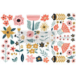 Load image into Gallery viewer, Doodle Flowers Redesign with Prima Small Transfer - hand drawn folk style floral pattern
