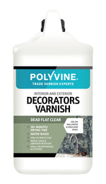 Load image into Gallery viewer, 4 litre Clear Dead Flat Polyvine Interior and Exterior Decorator's Varnish
