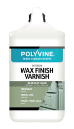 Load image into Gallery viewer, 4 litre Clear Dead Flat Polyvine wax finish varnish bottle on a white background
