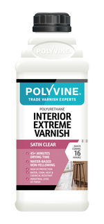Load image into Gallery viewer, 1 litre Satin Polyvine interior extreme varnish bottle on a white background
