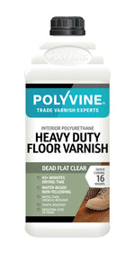 Load image into Gallery viewer, 1 litre Dead Flat Clear Polyvine heavy duty floor varnish bottle on a white background
