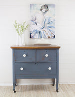 Load image into Gallery viewer, Homestead House Milk Paint Rideau Blue painted Chest of drawers
