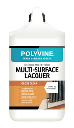 Load image into Gallery viewer, 4 litre Gloss Clear Polyvine Multi Surface Lacquer (Interior and Exterior)
