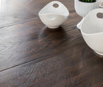 Load image into Gallery viewer, Homestead House Milk Paint Chocolate used as a stain on table top
