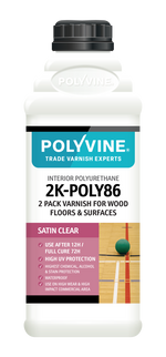 Load image into Gallery viewer, Polyvine 2K Poly 86 2 part varnish kit - Satin 1.1 litre varnish
