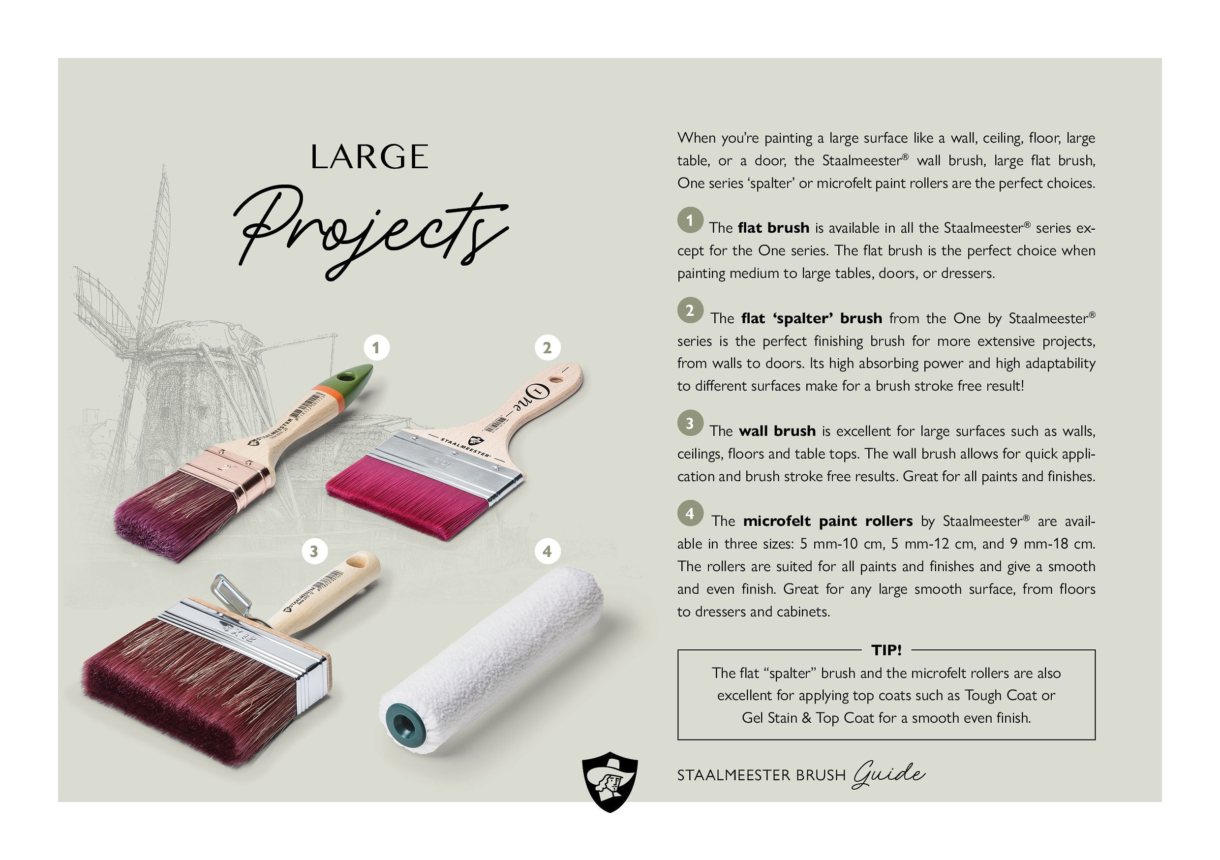 Choosing the right brush or roller for your large project