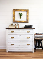 Load image into Gallery viewer, Chest of drawers painted in Homestead House Milk Paint Sturbridge White 
