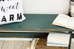 Load image into Gallery viewer, Homestead House Milk Paint Waterloo Green distressed finish
