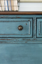 Load image into Gallery viewer, Homestead House Milk Paint Quaker Blue vintage finish
