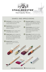 Load image into Gallery viewer, Staalmeester Brush Shape and Size Range Flyer - Choosing the right brush for your project

