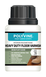 Load image into Gallery viewer, 100ml Dead Flat Clear Polyvine heavy duty floor varnish bottle on a white background
