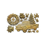 Load image into Gallery viewer, Country Christmas Delivery Redesign with Prima Decor with a Christmas wreath, bells, bows, presents and a truck carrying a Christmas tree 
