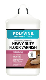 Load image into Gallery viewer, 4 litre Satin Clear Polyvine heavy duty floor varnish bottle on a white background
