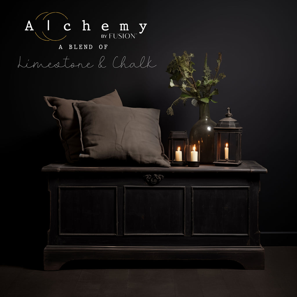 Alchemy By Fusion Onyx Painted Blanket Box Ottoman