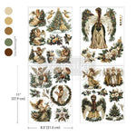 Load image into Gallery viewer, Heavenly Wings Redesign with Prima Middi Christmas Transfer - angels, wreaths, stars, pine cones, christmas trees
