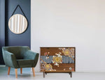 Load image into Gallery viewer, Stately and Stylish Extra Large Redesign with Prima Transfer from the Cece Collection on a raw dark wood ground
