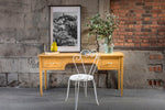 Load image into Gallery viewer, Homestead House Milk Paint Mustard rustic textured desk
