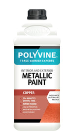 Load image into Gallery viewer, Bottle of Copper Polyvine Metallic Paint - available in 100ml, 500ml, 1 litre, 2 litre
