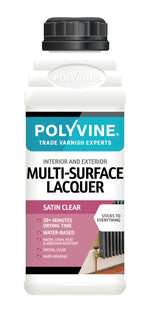 Load image into Gallery viewer, 500ml Satin Clear Polyvine Multi Surface Lacquer (Interior and Exterior)

