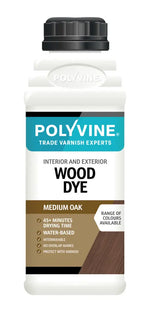 Load image into Gallery viewer, Medium Oak Polyvine interior and exterior wood dye - available in 200ml, 500ml, 1 litre
