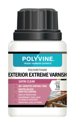 Load image into Gallery viewer, 100ml Satin Polyvine exterior extreme varnish bottle on a white background
