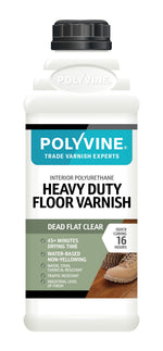 Load image into Gallery viewer, 2 litre Dead Flat Clear Polyvine heavy duty floor varnish bottle on a white background
