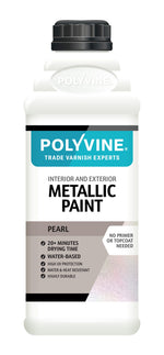 Load image into Gallery viewer, Bottle of Pearl Polyvine Metallic Paint - available in 100ml, 500ml, 1 litre, 2 litre
