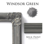 Load image into Gallery viewer, Homestead House Milk Paint Windsor Green Flat Lay
