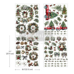 Load image into Gallery viewer, Home For The Holidays Redesign with Prima Middy Transfer - bows, bells, wreath, poinsettias, presents
