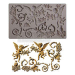 Load image into Gallery viewer, Angelic Aura Redesign with Prima Decor Mould - winged angels, cherubs, scrolls, roses
