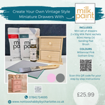 Load image into Gallery viewer, Pink and grey Milk Paint miniature painted vintage drawers Project Gift Set Kit
