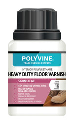Load image into Gallery viewer, 100ml Satin Clear Polyvine heavy duty floor varnish bottle on a white background

