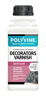Load image into Gallery viewer, 2 litre Clear Satin Polyvine Interior and Exterior Decorator's Varnish
