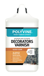 Load image into Gallery viewer, 4 litre Clear Gloss Polyvine Interior and Exterior Decorator's Varnish
