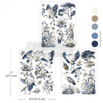 Load image into Gallery viewer, Whispers by the Marsh Redesign with Prima Middy Transfer with waterside blue flowers, pebbled and herons
