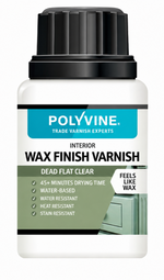 Load image into Gallery viewer, 100ml Clear Dead Flat Polyvine wax finish varnish bottle on a white background
