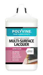 Load image into Gallery viewer, 4 litre Satin Clear Polyvine Multi Surface Lacquer (Interior and Exterior)
