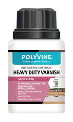 Load image into Gallery viewer, 100ml Satin Polyvine Heavy Duty Varnish bottle on a white background
