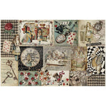 Load image into Gallery viewer, Curious Journey, Alice in Wonderland inspired Redesign with Prima Decor Tissue Paper vintage children's story book design
