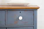 Load image into Gallery viewer, Homestead House Milk Paint Rideau Blue vintage textures drawer close up
