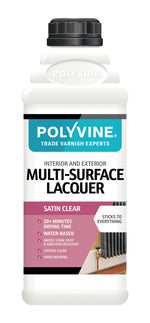 Load image into Gallery viewer, 1 litre Satin Clear Polyvine Multi Surface Lacquer (Interior and Exterior)
