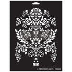 Load image into Gallery viewer, Chapelle Royale Redesign with Prima damask floral stencil 
