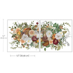 Load image into Gallery viewer, Autumnal Bliss Redesign with Prima Maxi Transfer - large peachy toned floral arrangements
