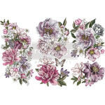 Load image into Gallery viewer, Dreamy Florals Redesign with Prima Small Transfer - mauve, burgundy and purple florals
