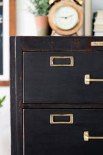 Load image into Gallery viewer, Homestead House Coal Black vintage painted wooden filing cabinet
