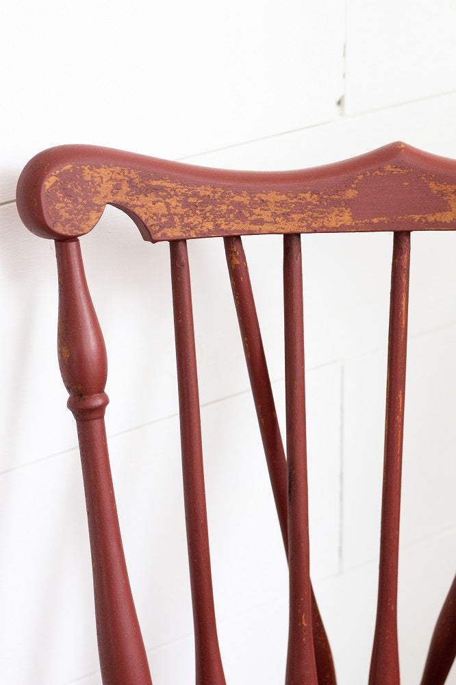 Homestead House Milk Paint Barn Red painted chair naturally worn