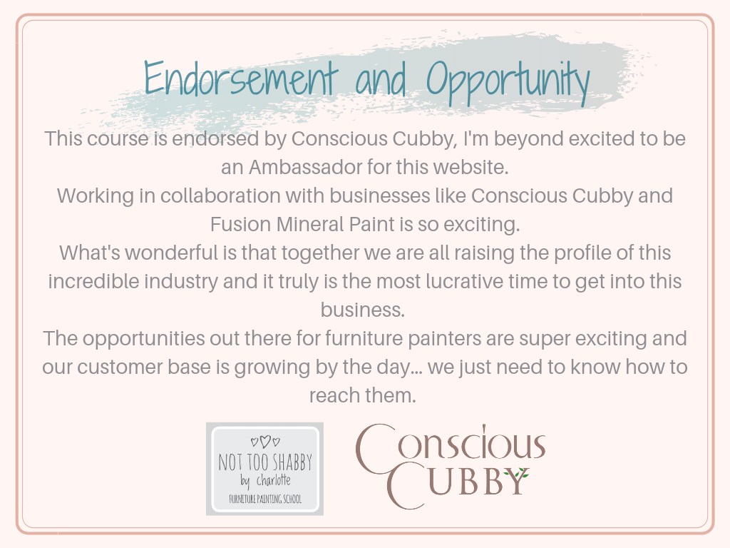 Not Too Shabby By Charlotte Furniture Painter’s Business Course Conscious Cubby Endorsement 