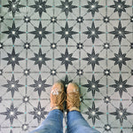 Load image into Gallery viewer, Milk paint by fusion star stencilled floor
